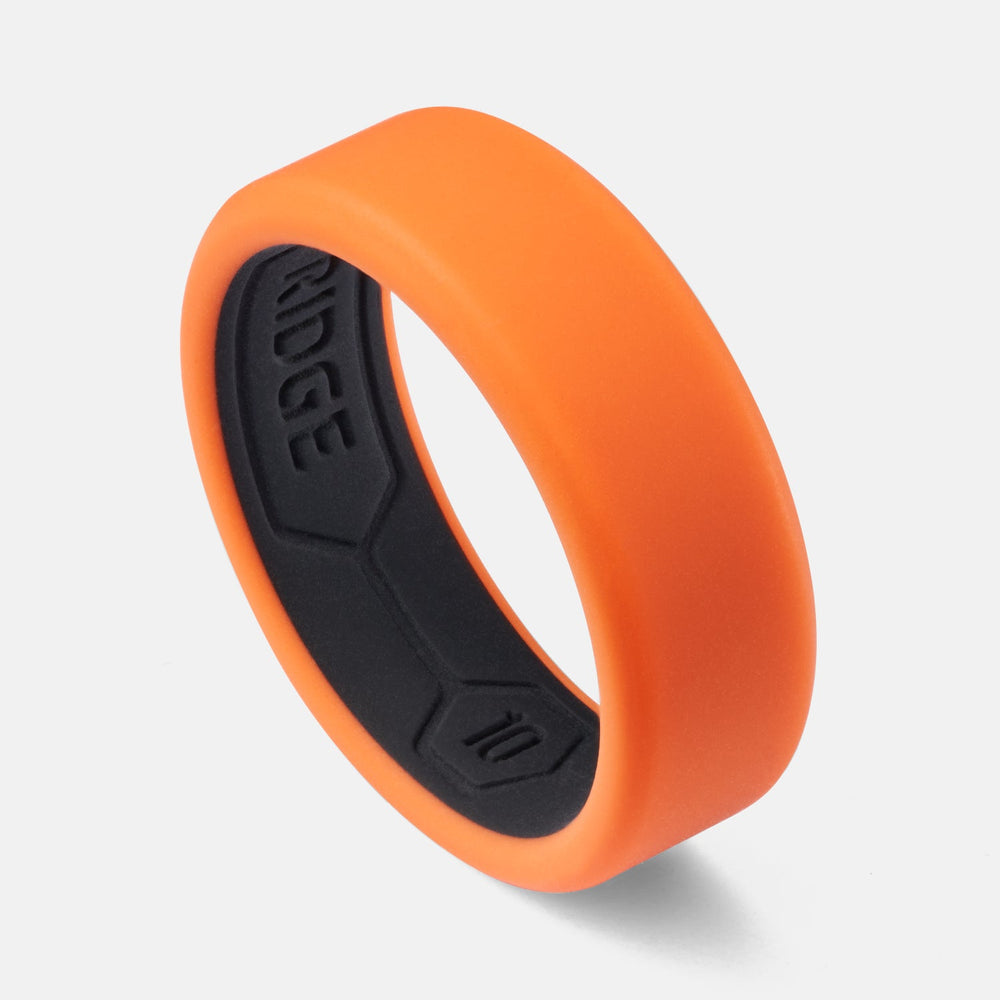 Ridge 8mm Siliconen Ring Set - Basecamp Oranje