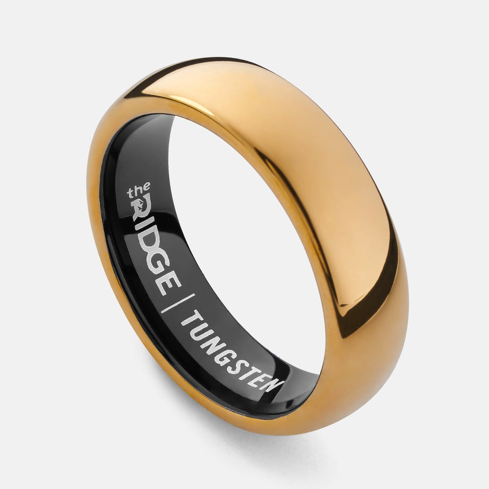 Ridge 6mm Ronde Ring Set - 24K Goud