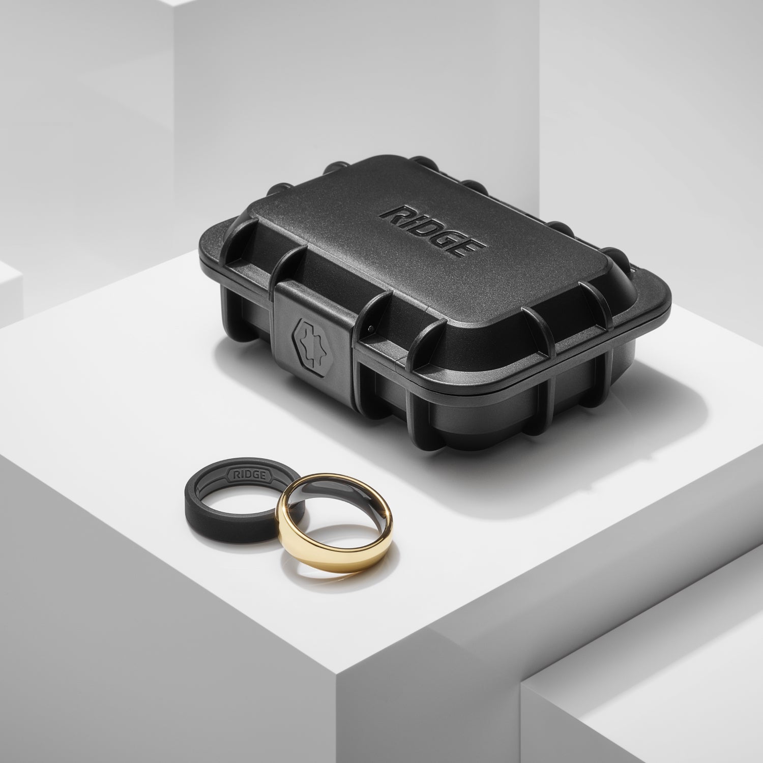 Ridge 6mm Afgeronde Ring Set - 24K Goud | Tantalum
