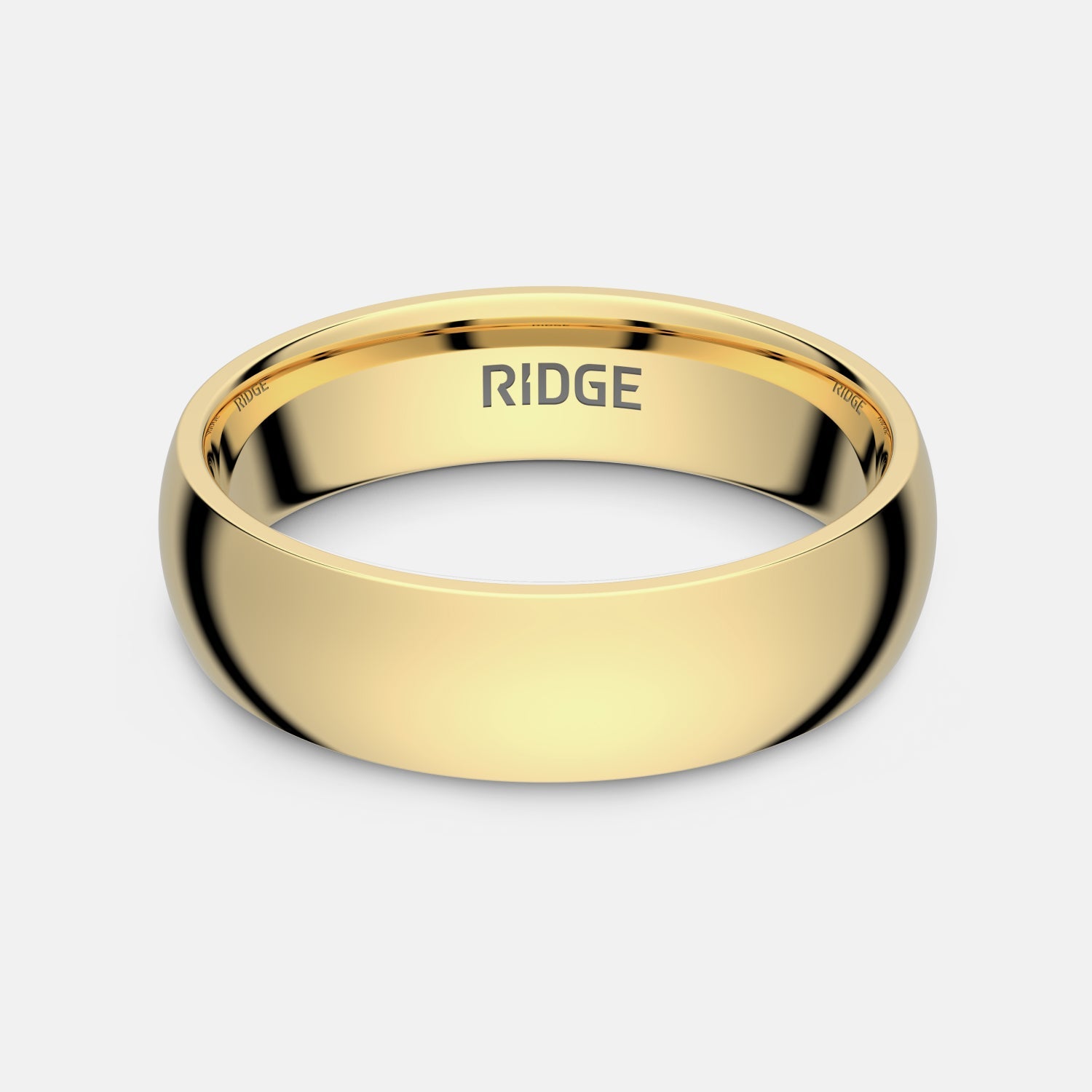 Ridge 6mm Afgeronde Ring Set - 24K Goud | Tantalum