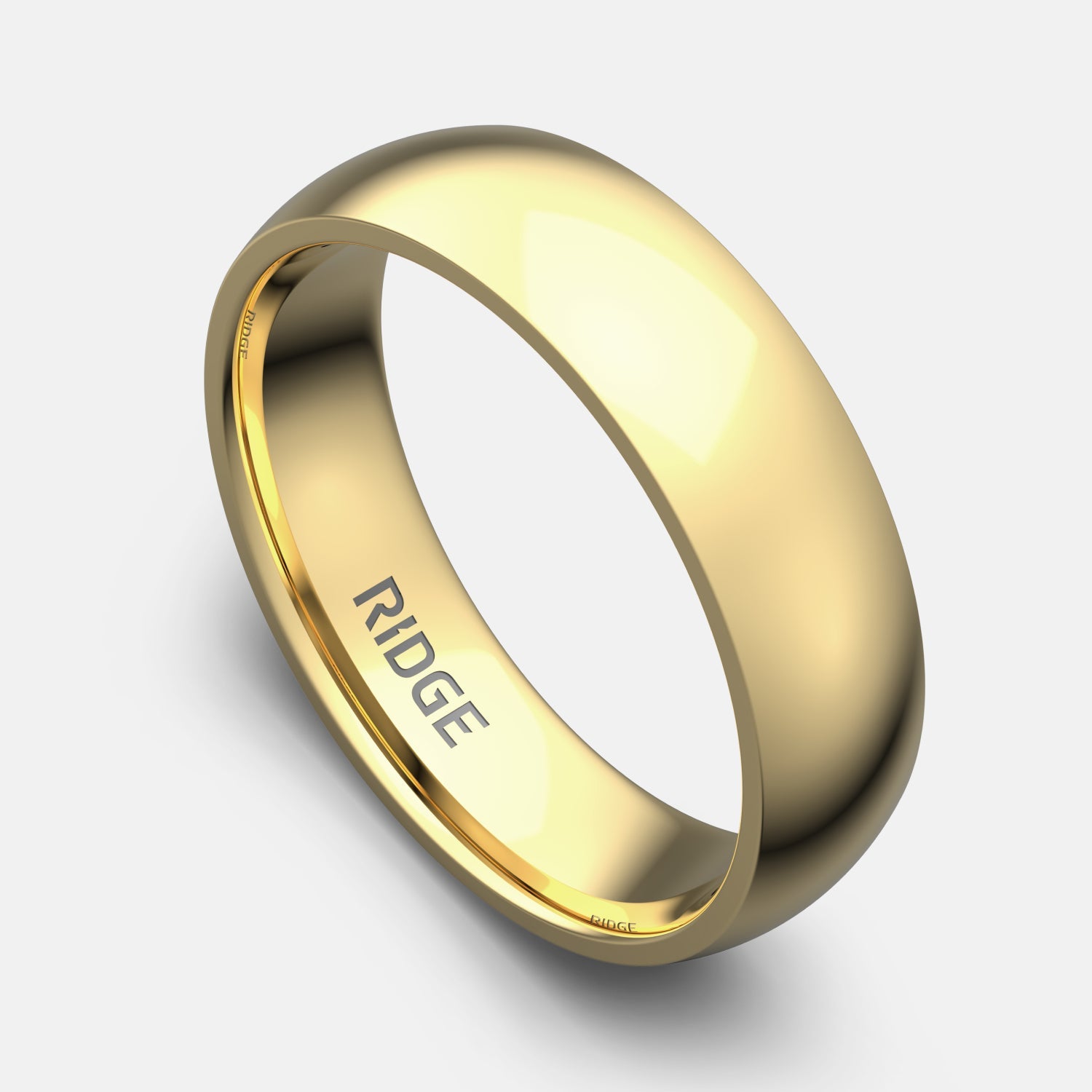 Ridge 6mm Afgeronde Ring Set - 24K Goud | Tantalum