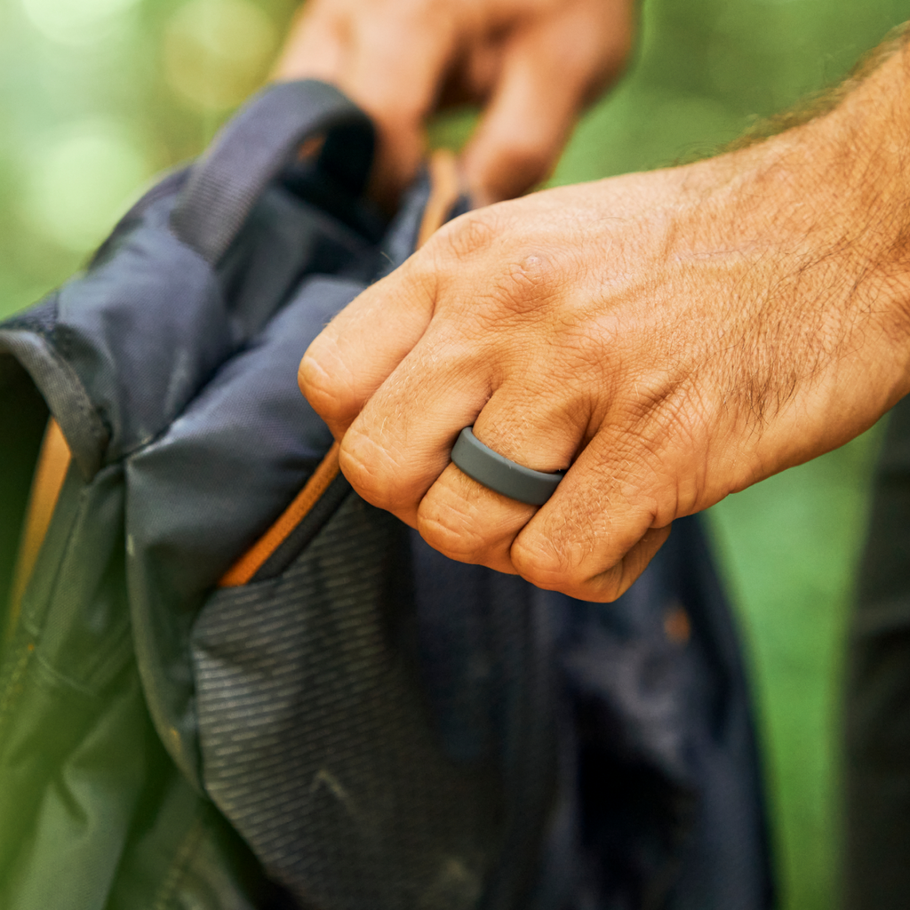 Ridge 8mm Silicone Ring Set - Gunmetal