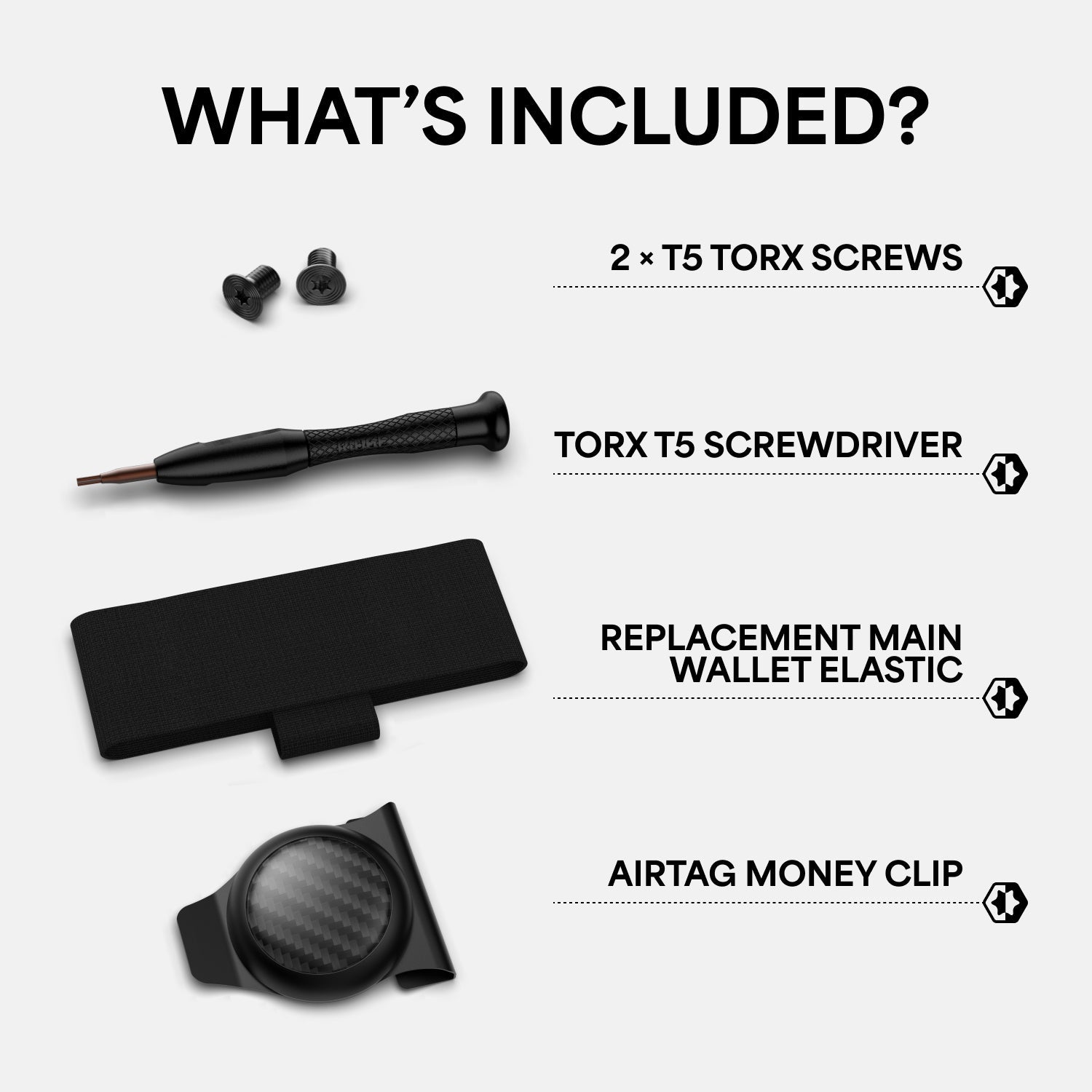 Carbon AirTag Money Clip