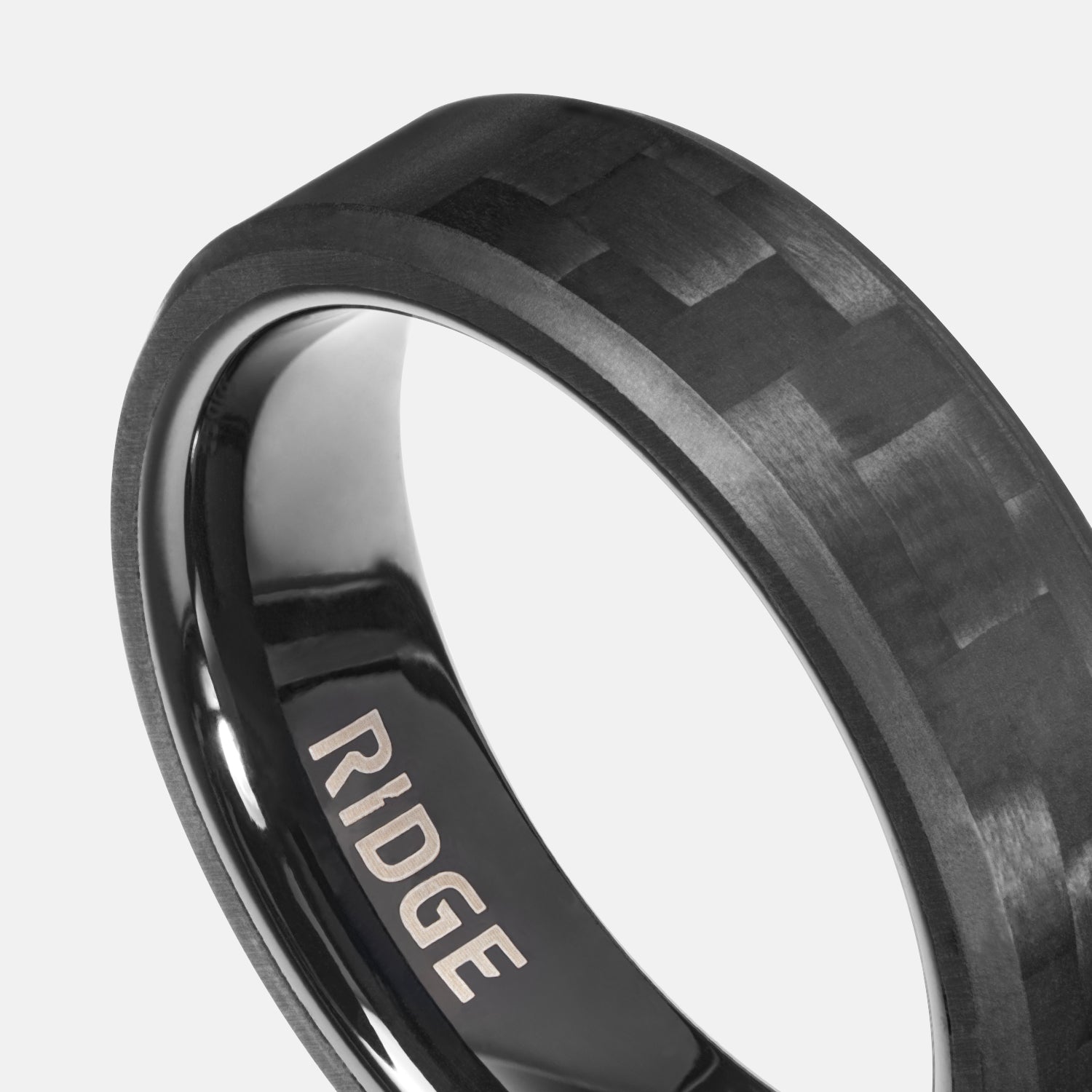 Ridge 6mm Geprofileerde Ring Set - Koolstofvezel 3K