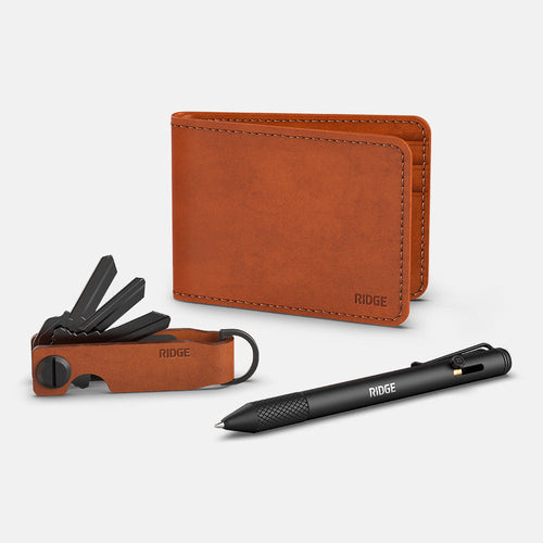 Dagelijkse Schrijver Kit - Billfold - Tabak Bruin Leer
