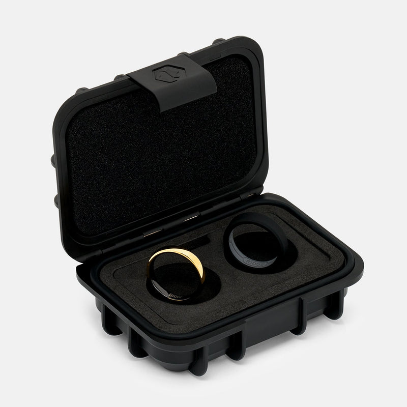 Ridge 4mm Rounded Ring Set - 24K Gold