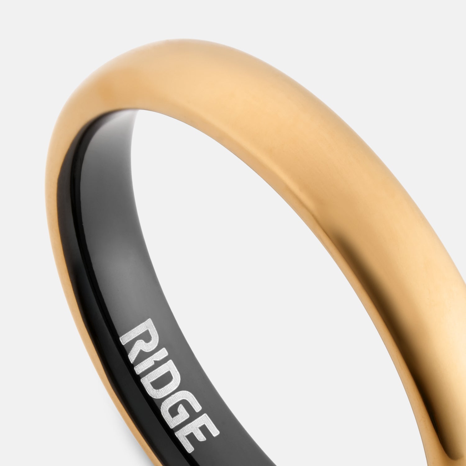 Ridge 4mm Ronde Ring Set - 24K Goud