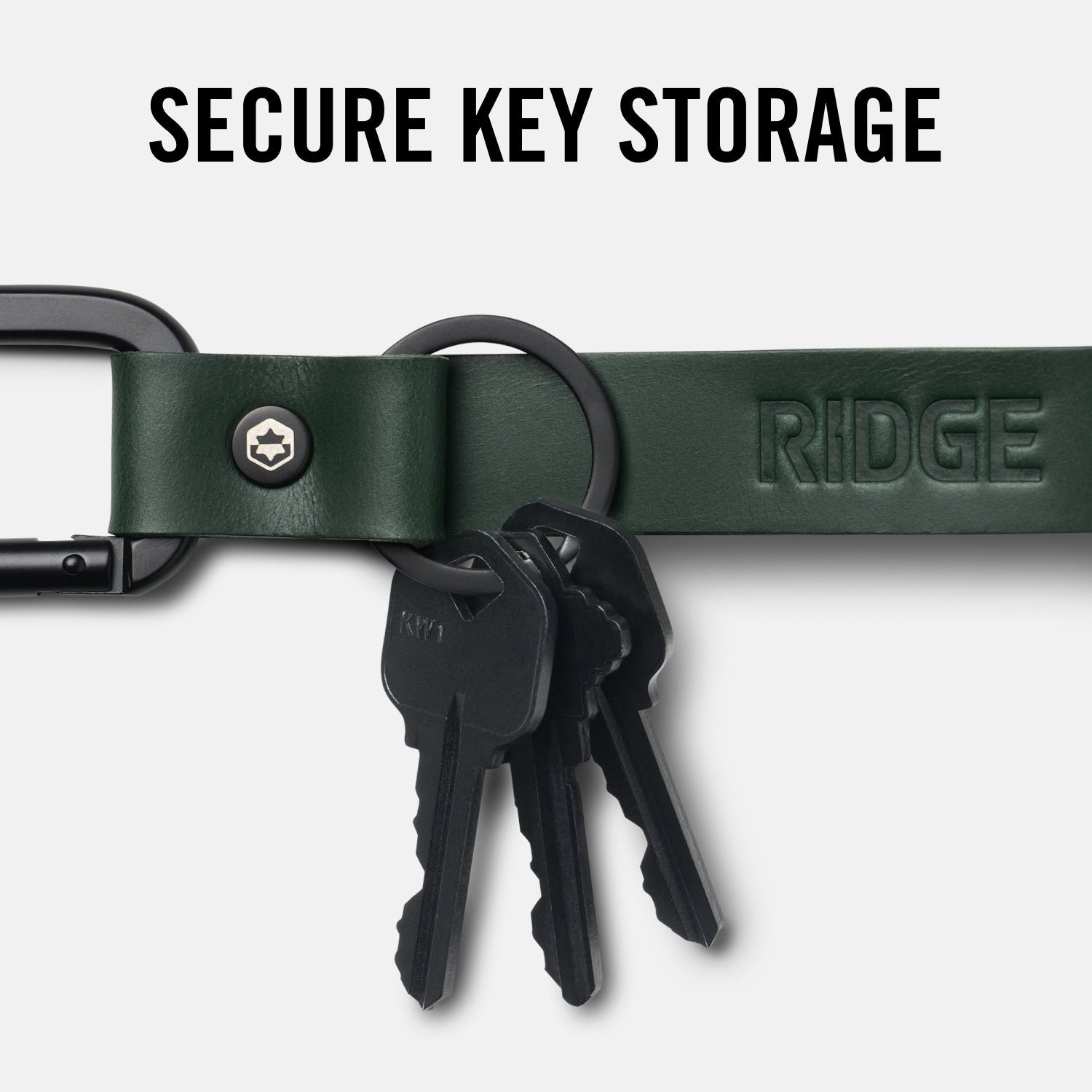 Everyday Keychain - Midnight Black Leather