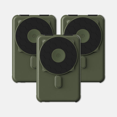 Ridge Power Bank - 10k mAh Bundle - Matte Olive - 3-Pack