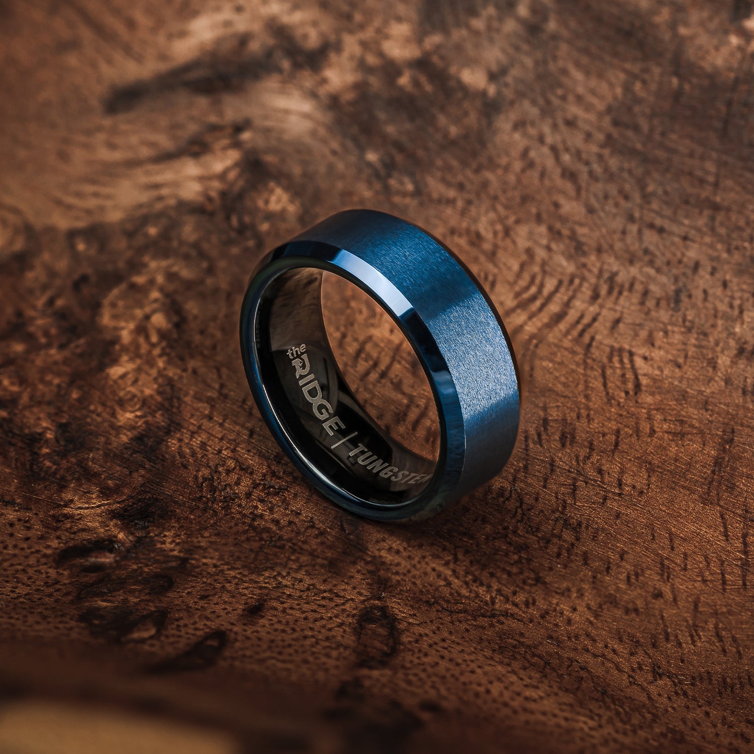 Ridge 8mm Geprofileerde Ring Set - Alpine Marine