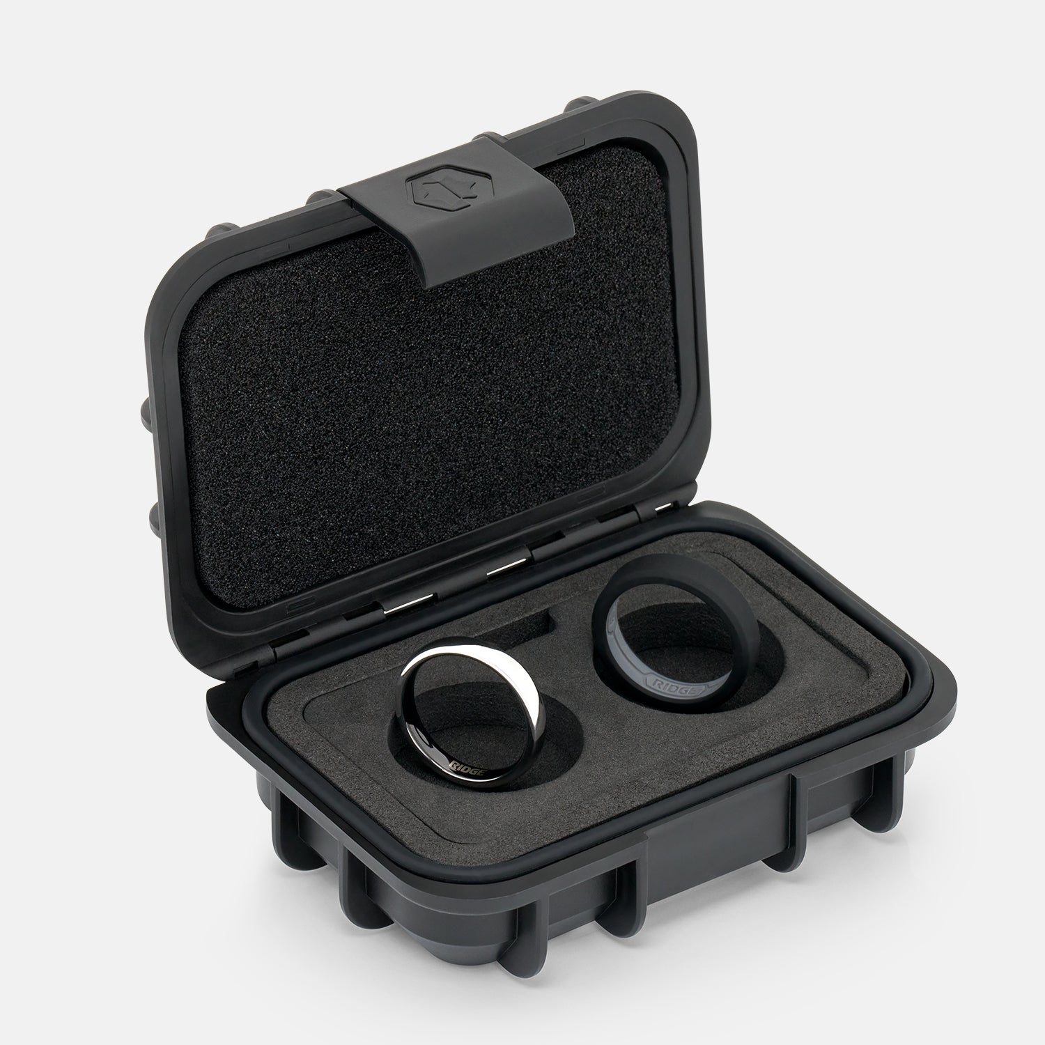 Ridge 4mm Afgeronde Ring Set - Platina