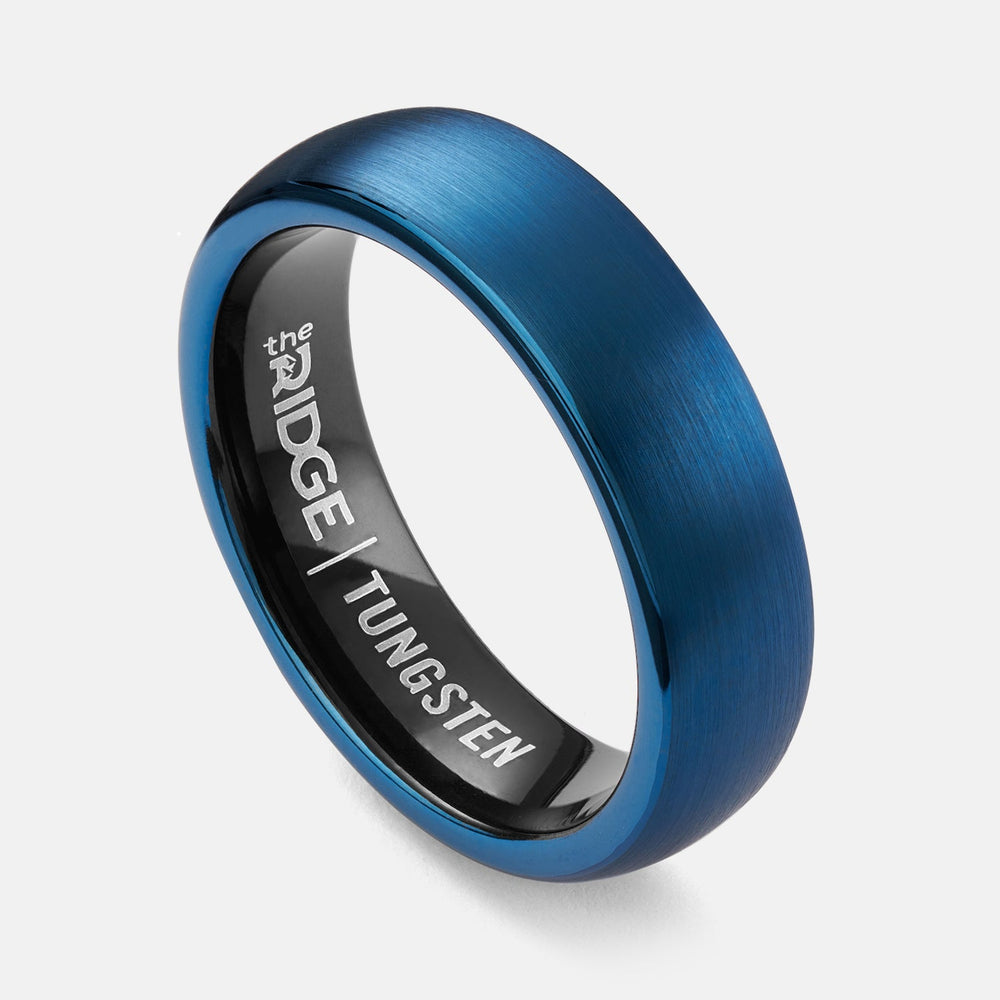 Ridge 6mm Afgeronde Ring Set - Alpine Navy