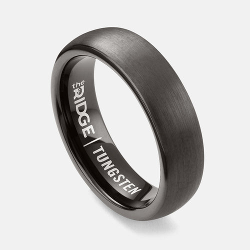 Ridge 6mm Afgeronde Ring Set - Gunmetal