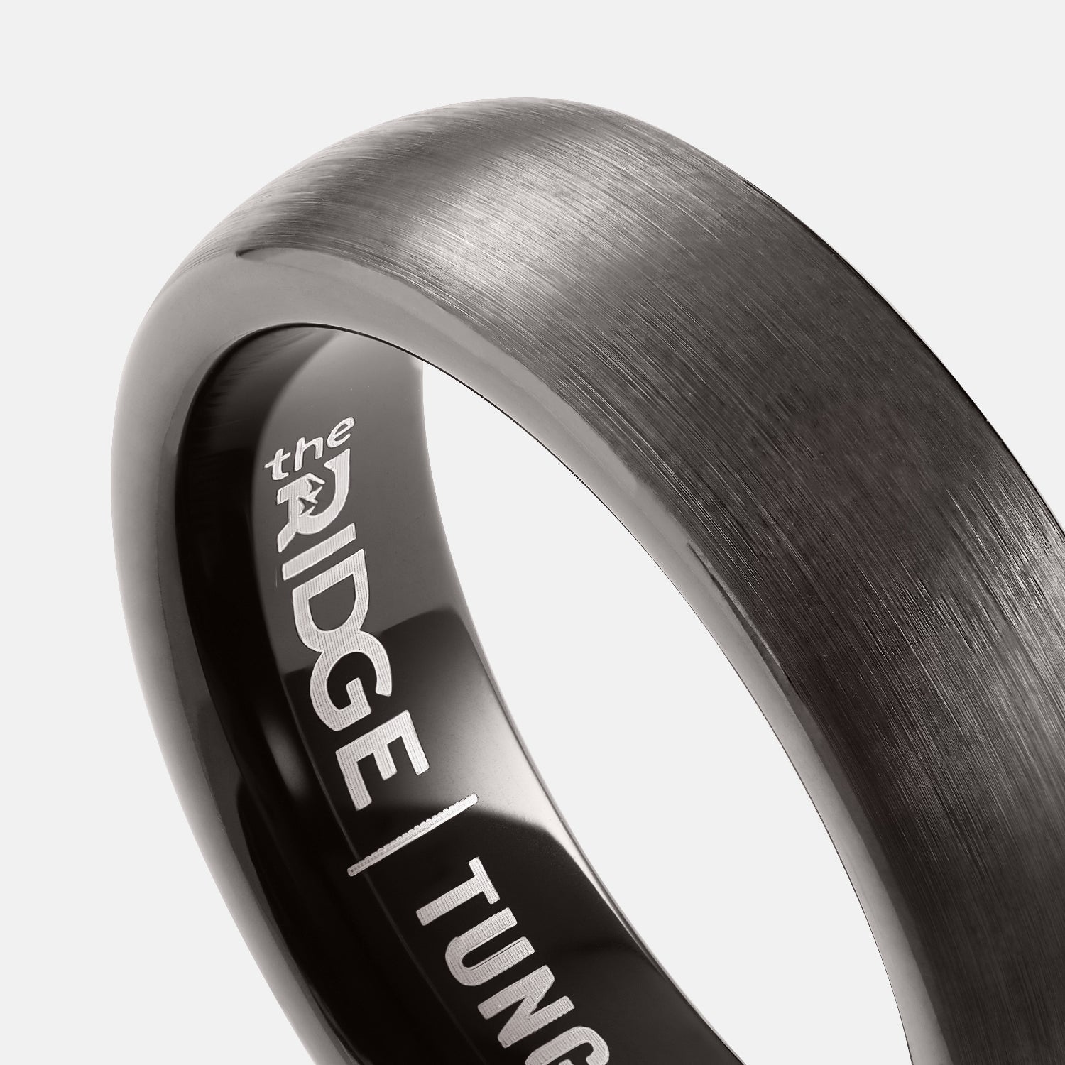 Ridge 6mm Afgeronde Ring Set - Gunmetal