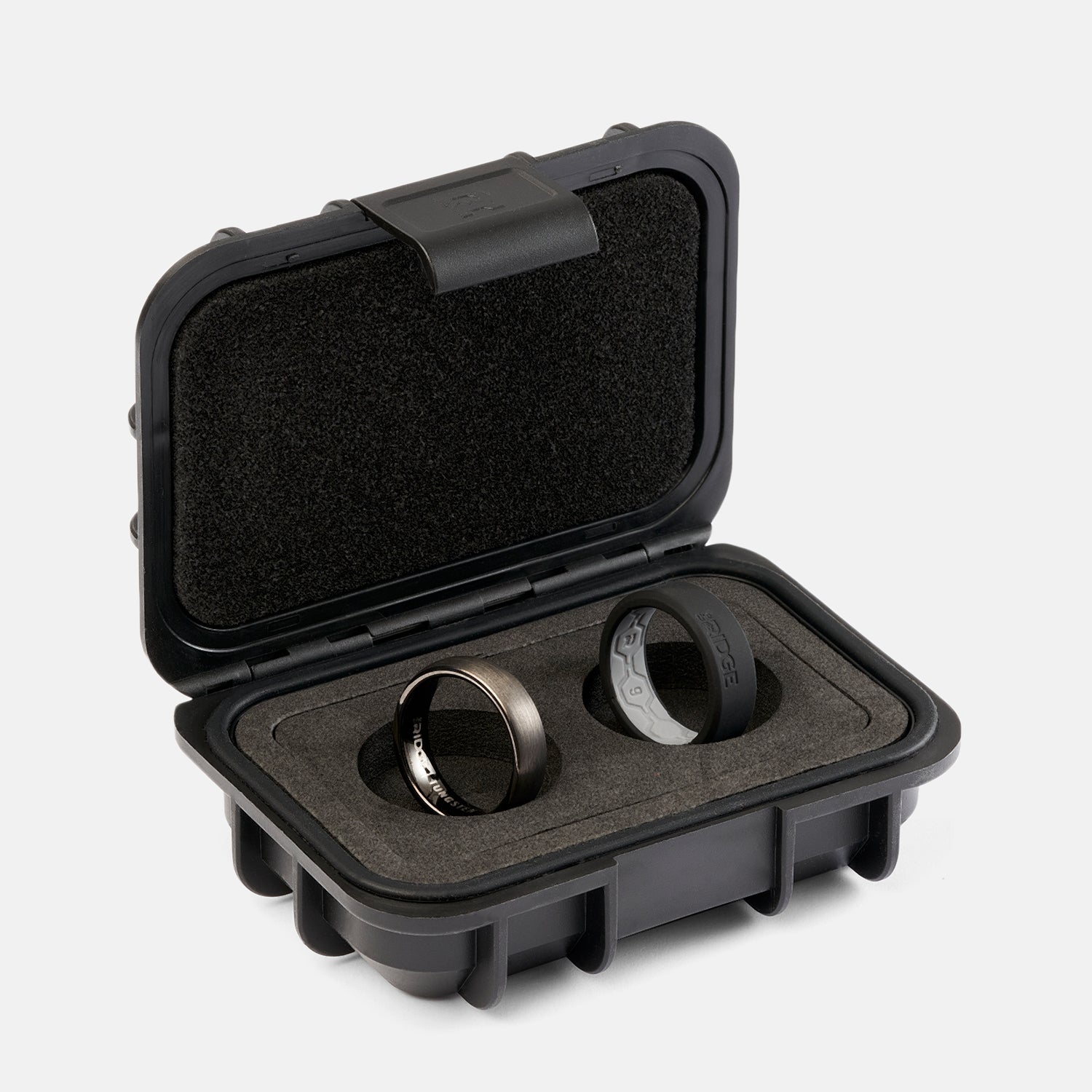 Ridge 6mm Afgeronde Ring Set - Gunmetal