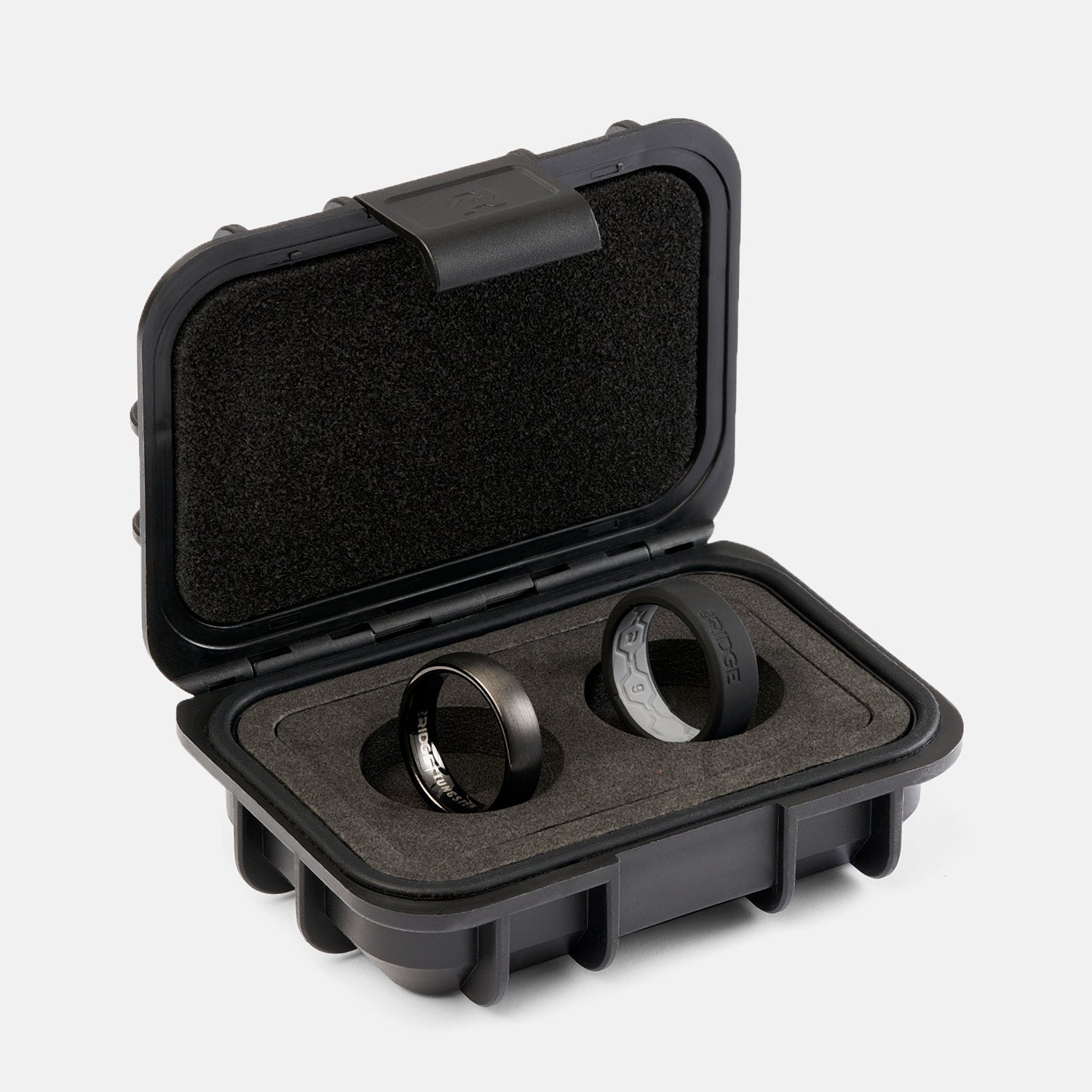 Ridge 6mm Afgeronde Ring Set - Koninklijk Zwart