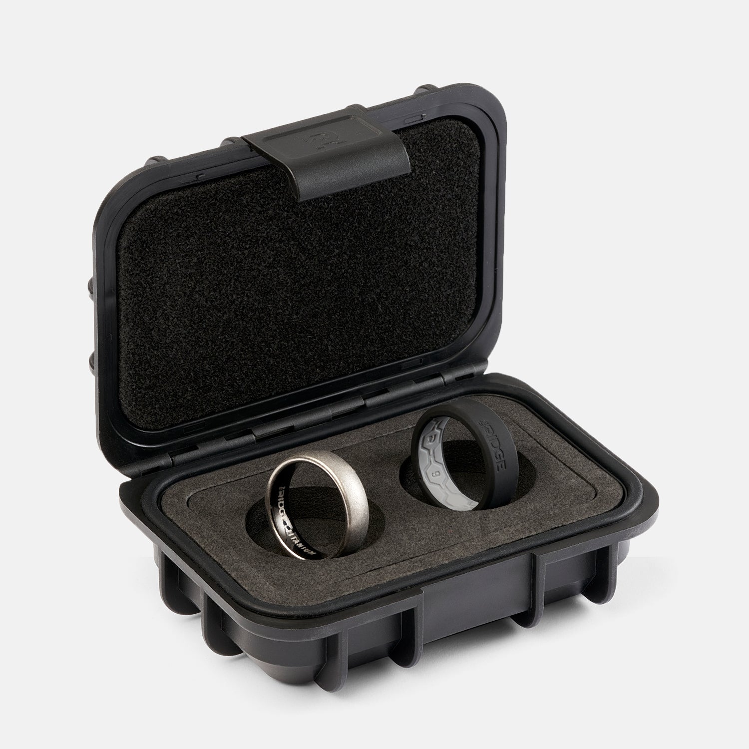 Ridge 6mm Afgeronde Ring Set - Stonewashed Titanium