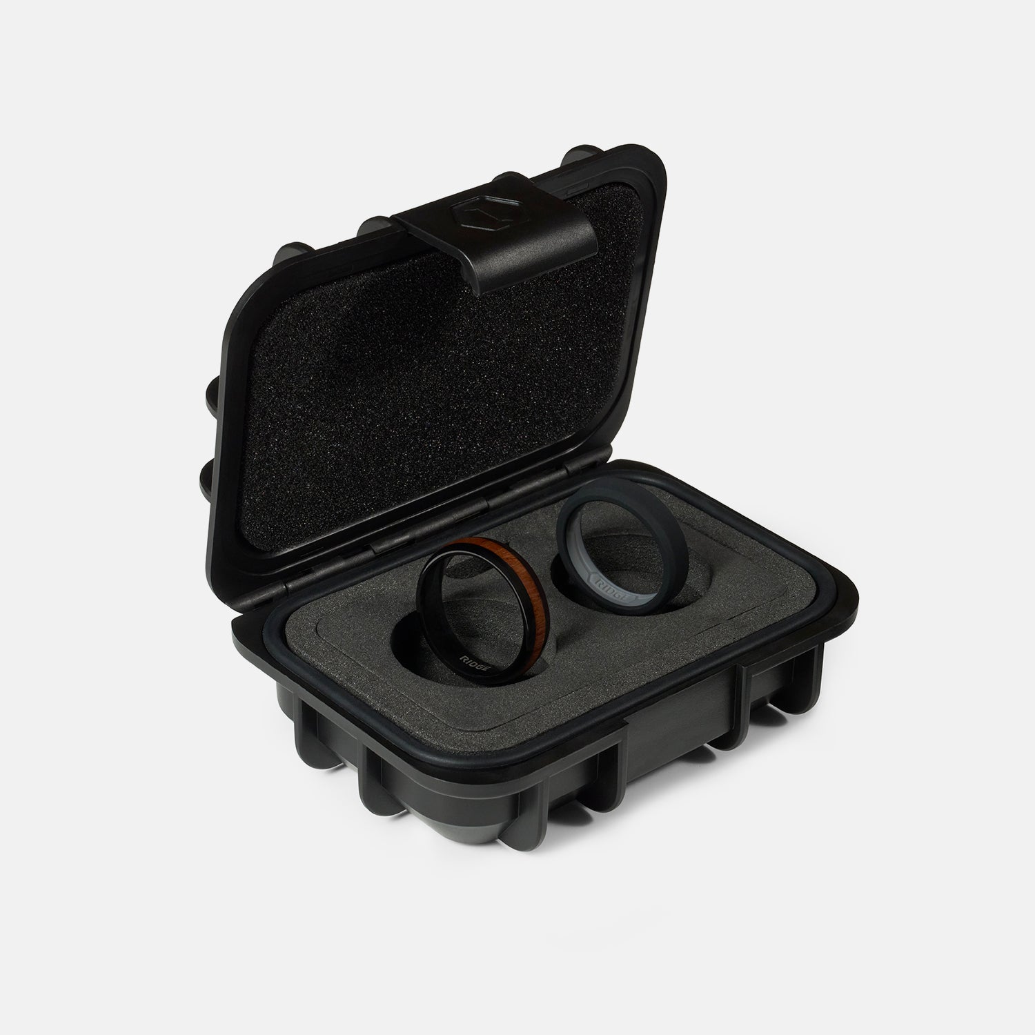 Ridge 6mm Afgeronde Ring Set - Mopane Hout