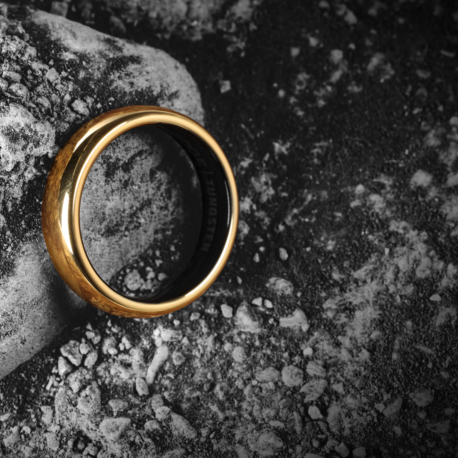 Ridge 6mm Ronde Ring Set - 24K Goud