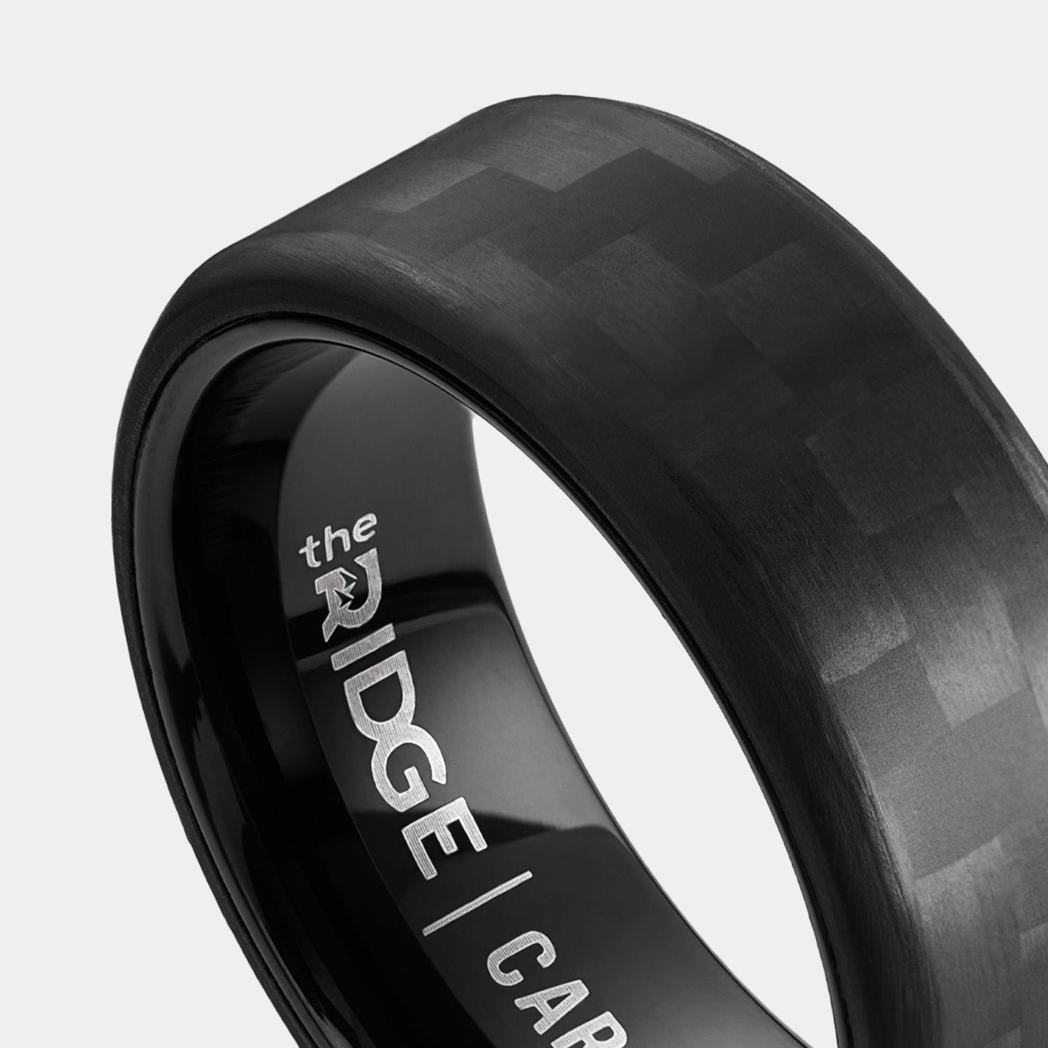 Ridge 8MM Geprofileerde Ring Set - Koolstofvezel 3K