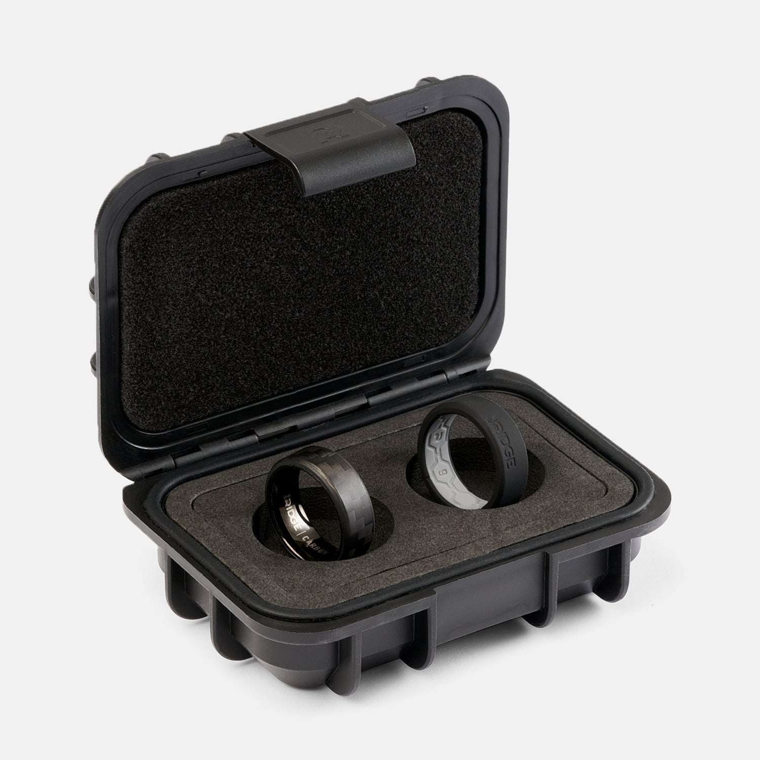 Ridge 8MM Geprofileerde Ring Set - Koolstofvezel 3K