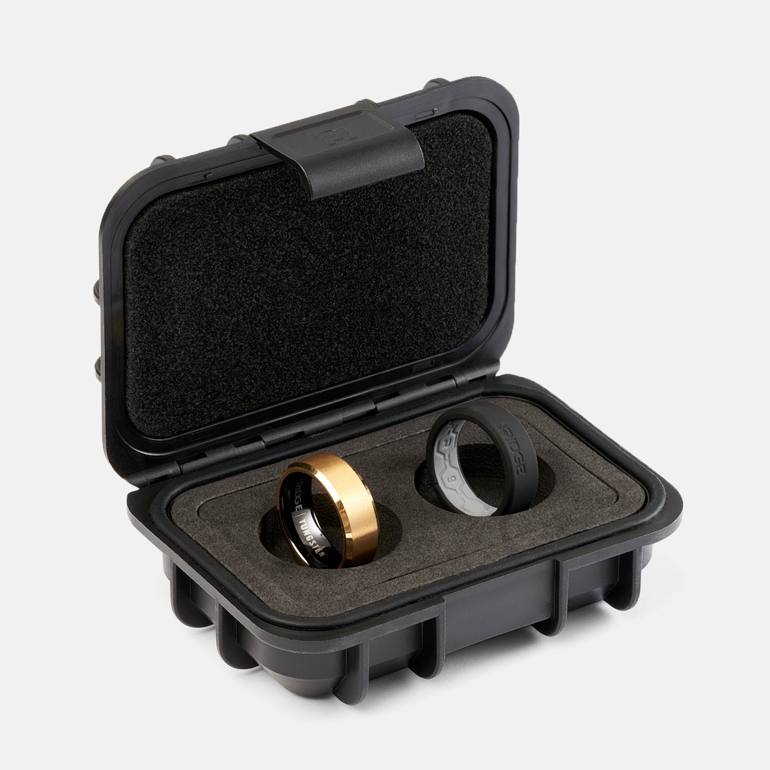 Ridge 8mm Geprofileerde Ring Set - 24K Goud