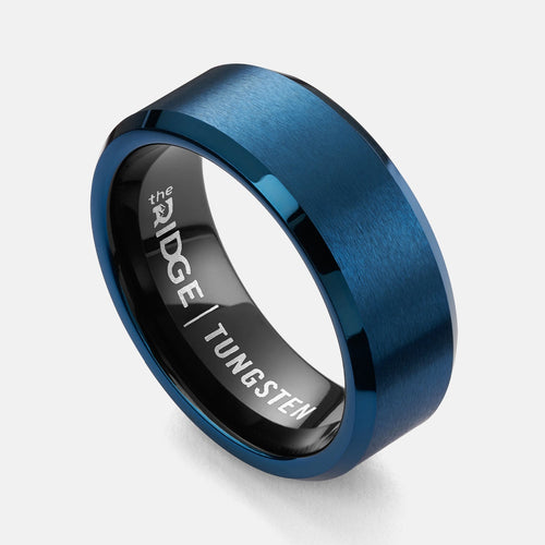 Ridge 8mm Geprofileerde Ring Set - Alpine Marine