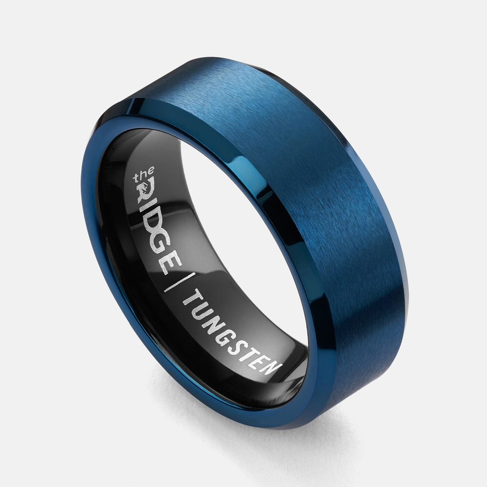 Ridge 8mm Geprofileerde Ring Set - Alpine Marine