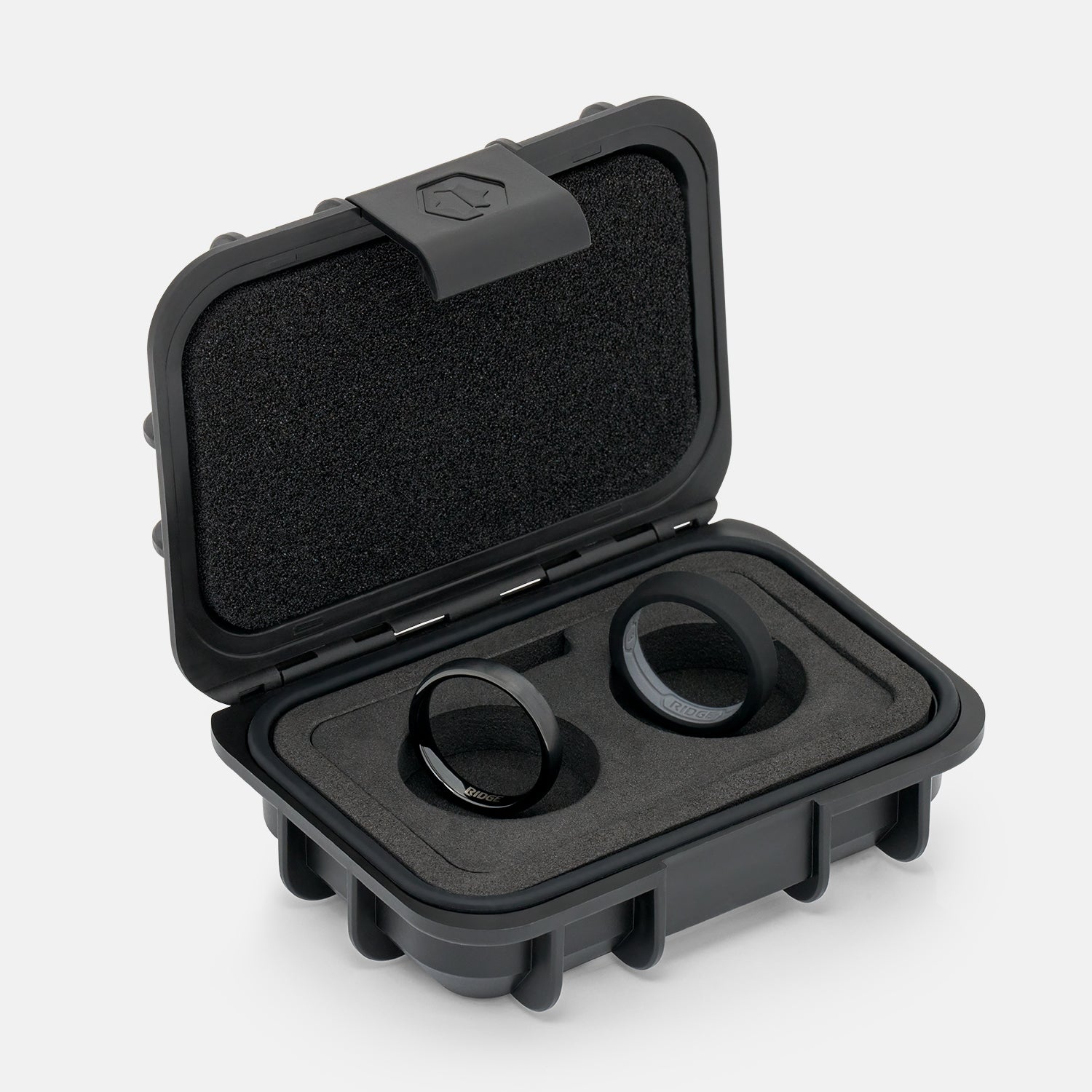 Ridge 4mm Afgeronde Ring Set - Koninklijk Zwart