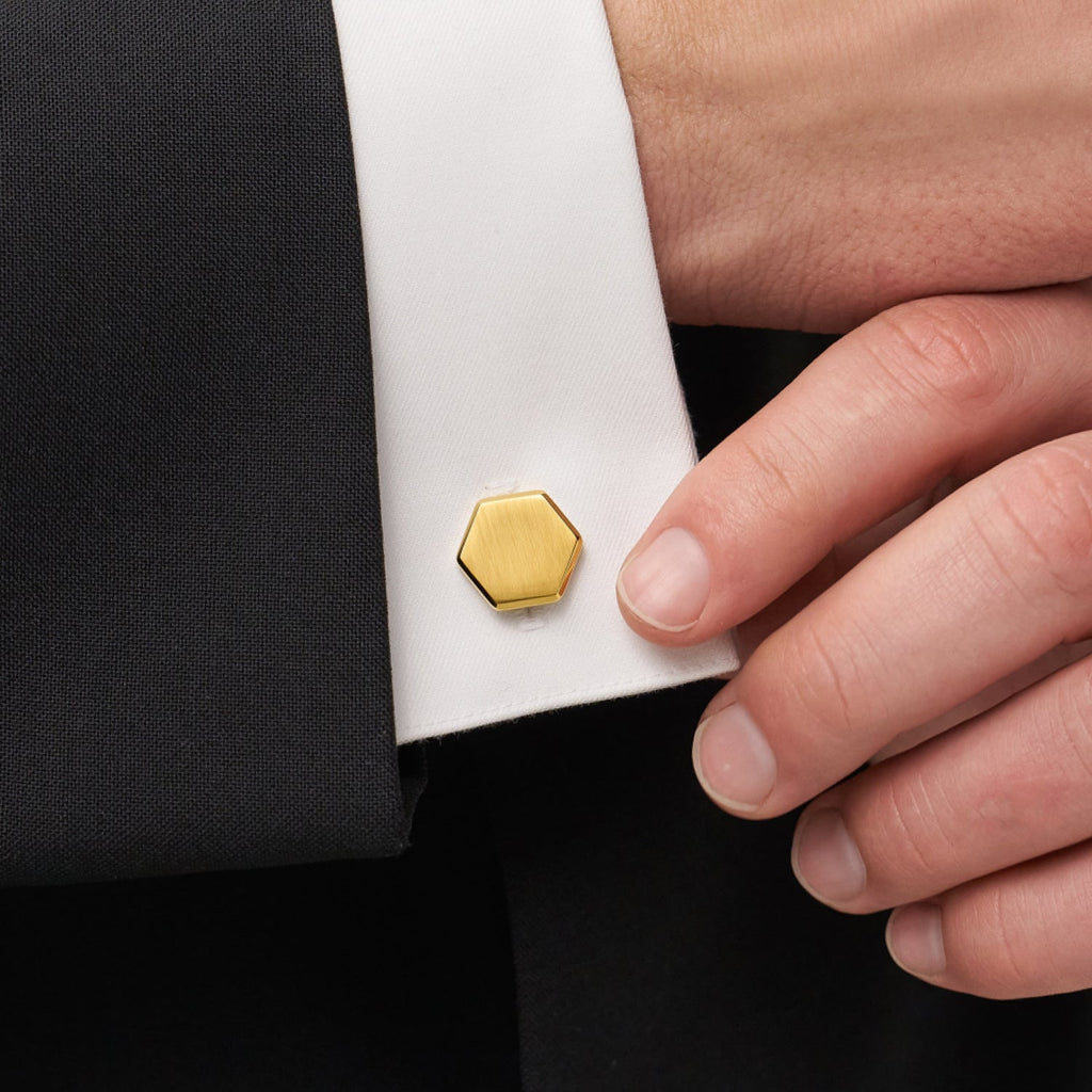 Tie Bar & Cufflinks Kit - 24K Gold
