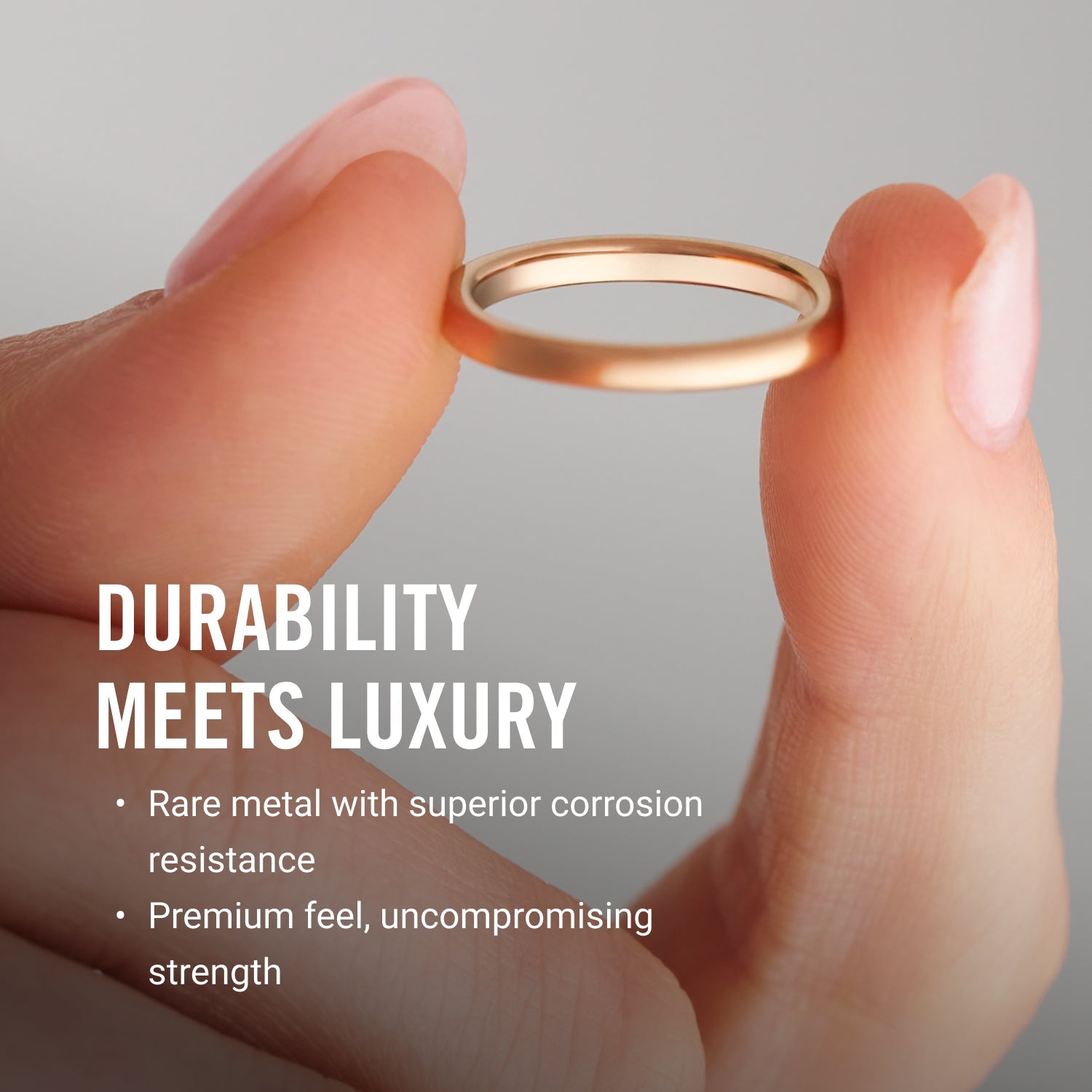 Ridge 2mm Ronde Ring Set - 14K Roze Goud